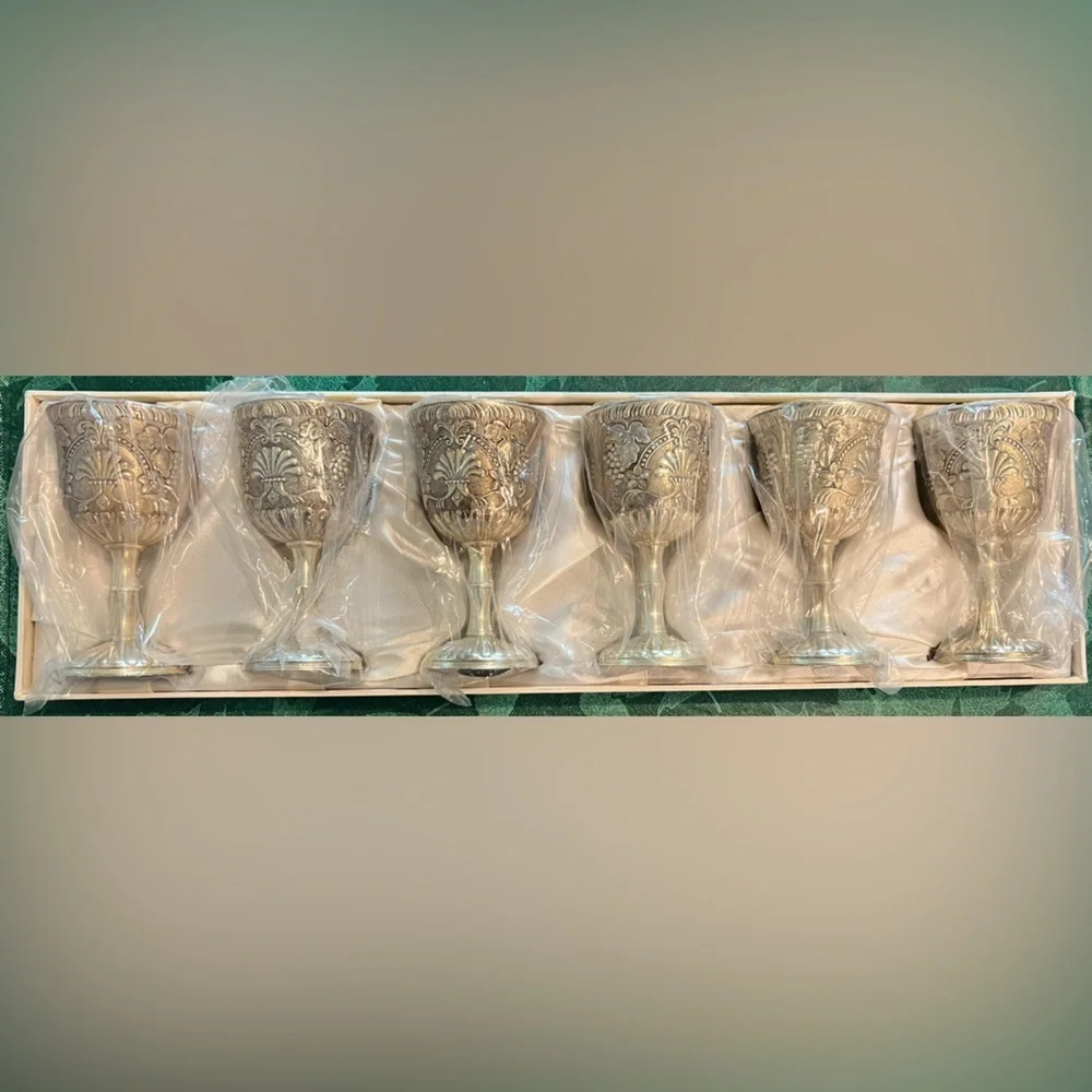 Vintage Raimond silver miniature goblets from Japan